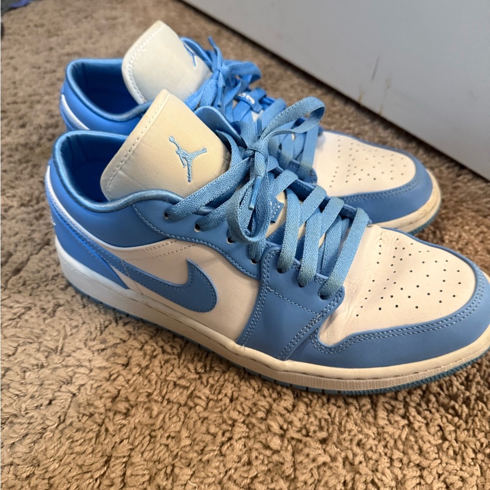 Nike Air Jordan Low Blue and White Sneakers
